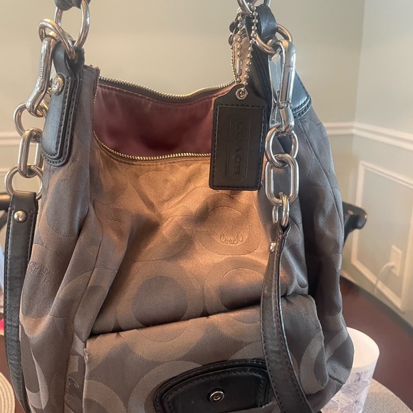Coach bag grey hobo style - Picture 10 of 10